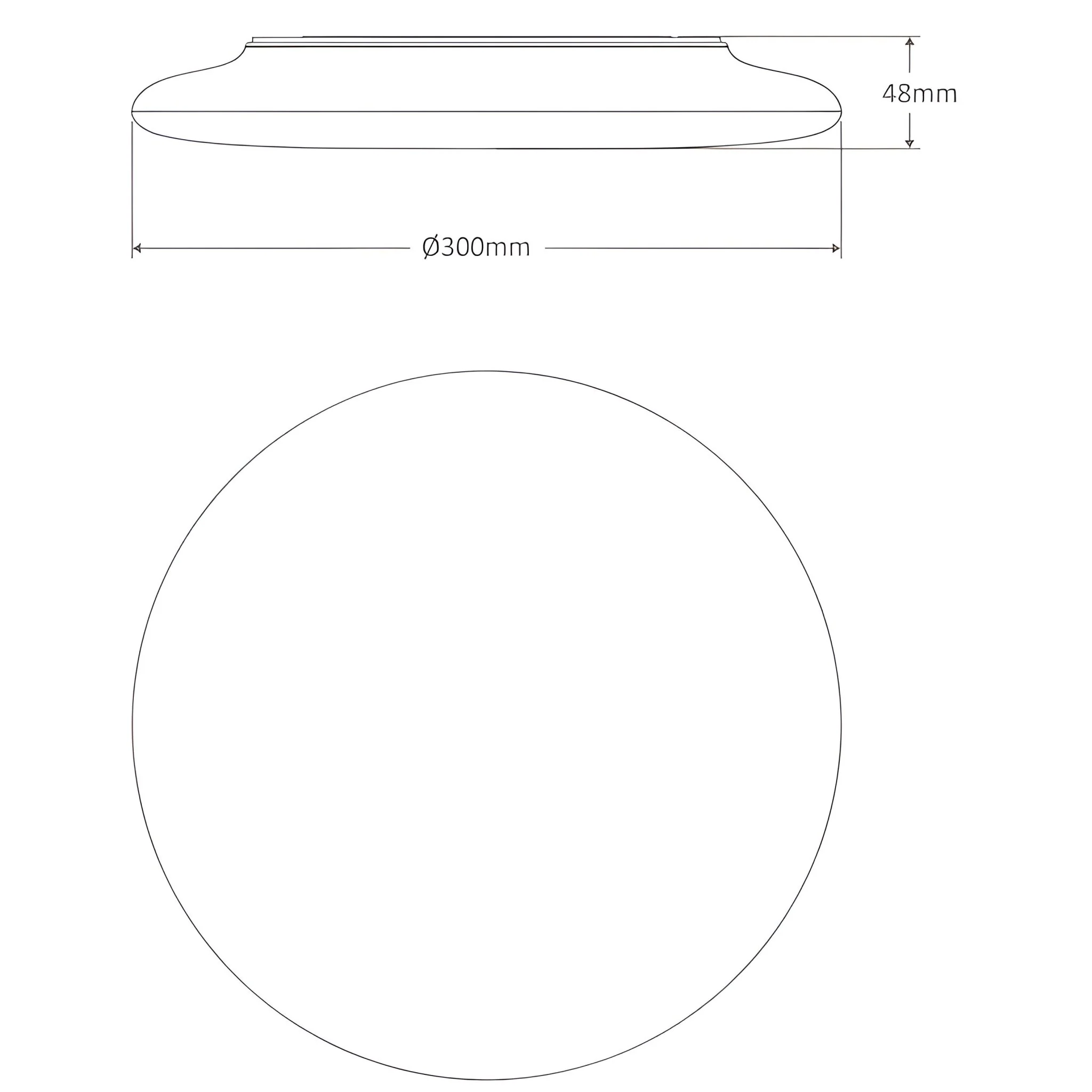 Domus MONDO - 20W/30W Round Tricolour Slimline Switchable IP44 LED Ceiling Light - Image 3