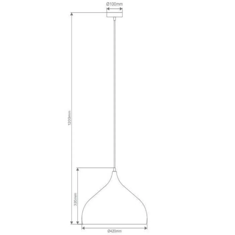Domus NOVA-420 Nova 420MM E27 240V Metal Shade Pendant Light - Image 7