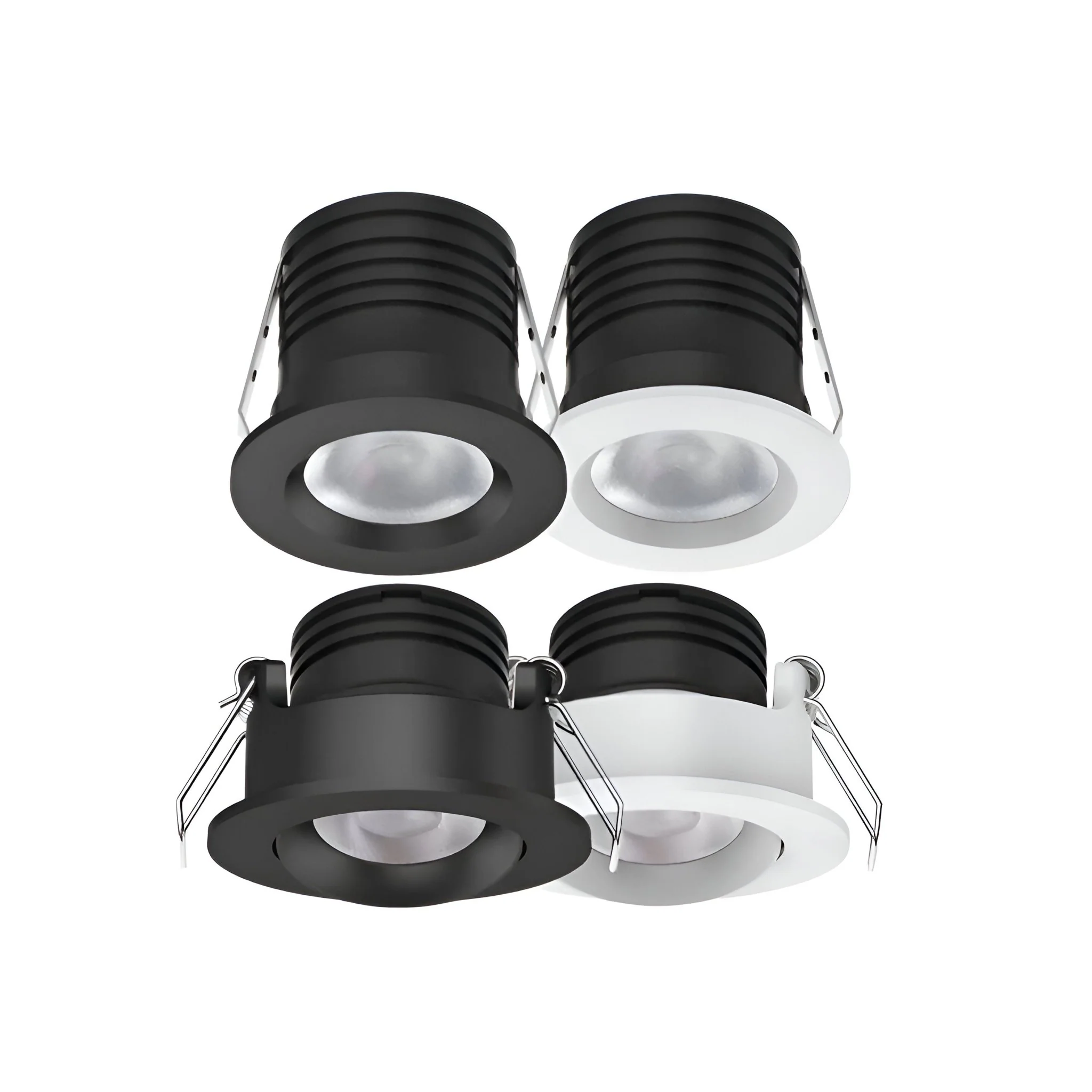 Domus Pico-3 Mini TRIO/DALI Round 3W Dimmable Led Fixed/Tiltable Tricolour Downlight- Black/White