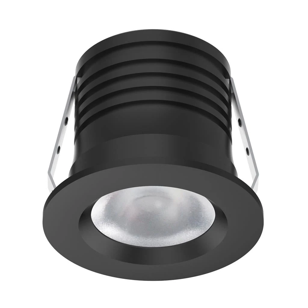 Domus Pico-3 Mini TRIO/DALI Round 3W Dimmable Led Fixed/Tiltable Tricolour Downlight- Black/White - Image 2
