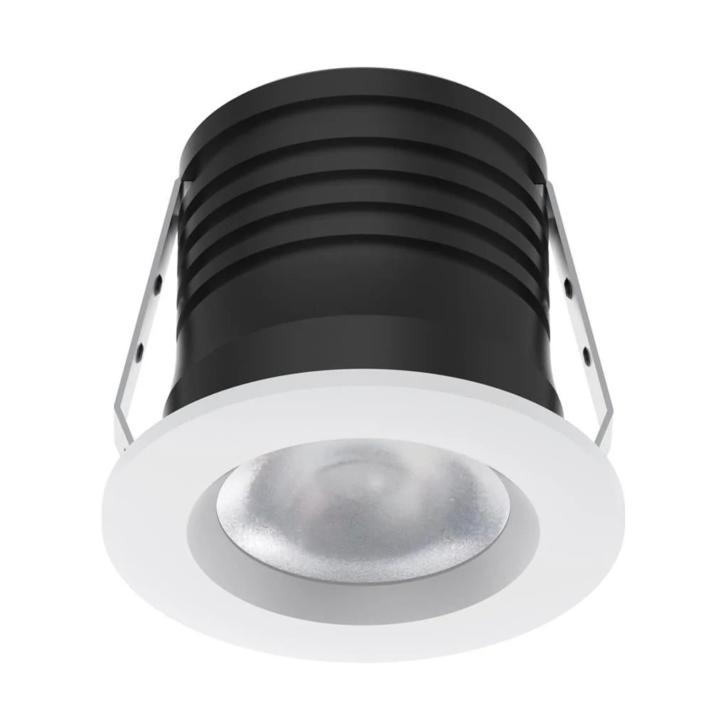 Domus Pico-3 Mini TRIO/DALI Round 3W Dimmable Led Fixed/Tiltable Tricolour Downlight- Black/White - Image 3