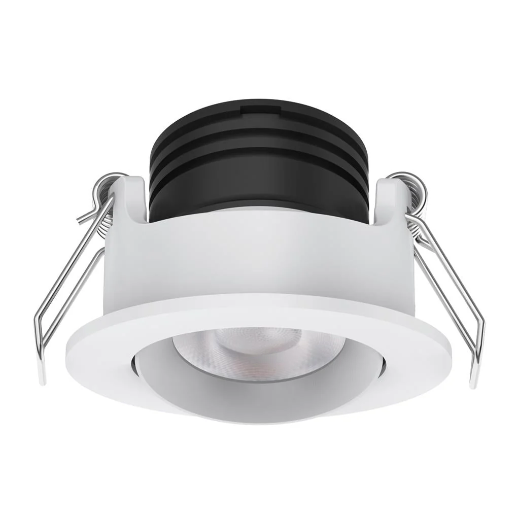Domus Pico-3 Mini TRIO/DALI Round 3W Dimmable Led Fixed/Tiltable Tricolour Downlight- Black/White - Image 5