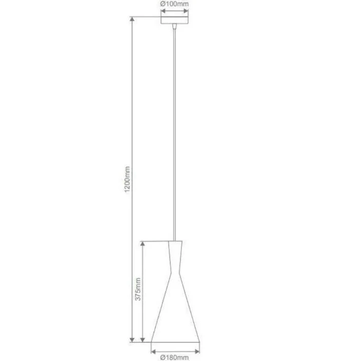 Domus RUBY-185 Ruby 185MM E27 240V Metal Pendant Light - Image 7