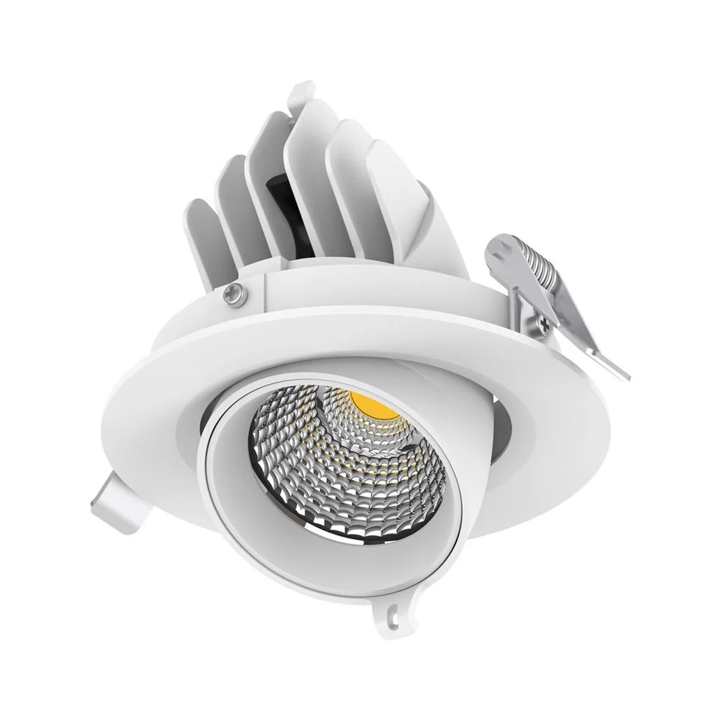Domus SCOOP-13 Round 13W Adjustable LED Dimmable Downlight- Black/White - Image 3