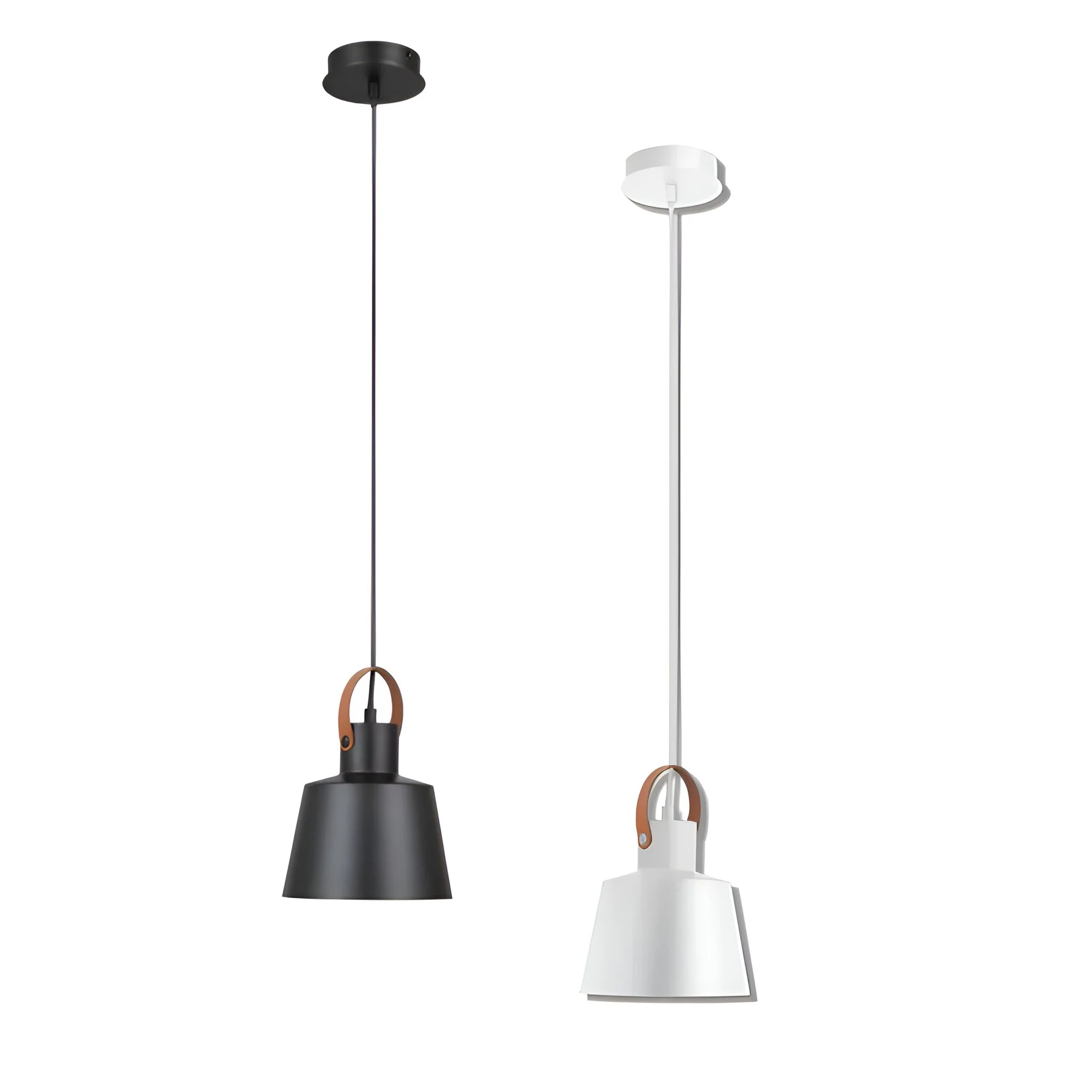 Domus STRAP-PDT Pendant Light 1 X E27 240V - Matt Black or Matt White