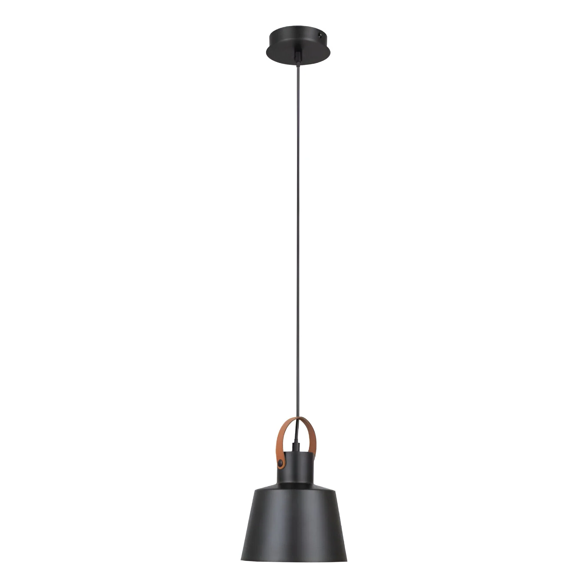 Domus STRAP-PDT Pendant Light 1 X E27 240V - Matt Black or Matt White - Image 2