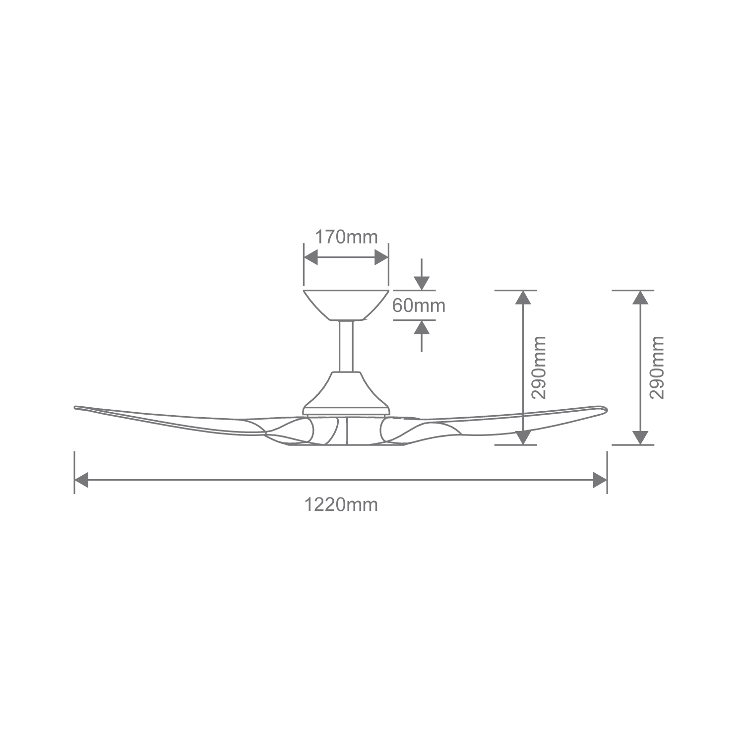 Domus Strike 48" DC Ceiling Fan with Remote | White, White Oak, Black or Black Walnut - Image 5