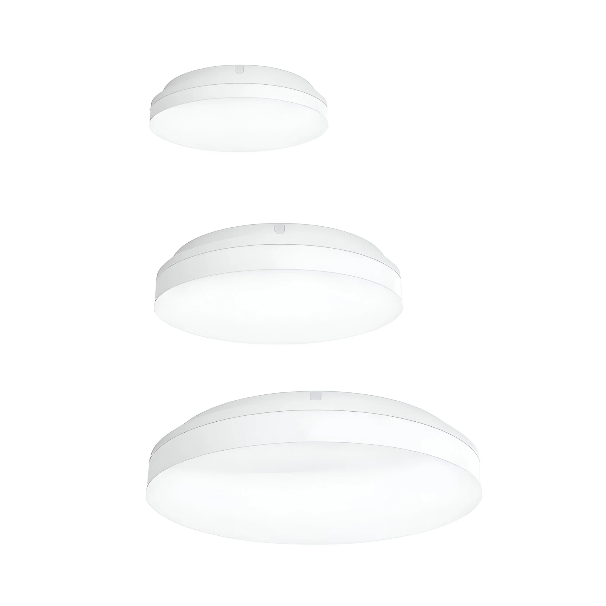 Domus SUNSET 250/300/400mm Roud - 15W/25W/35W LED Tricolour Dimmable IP54 Oyster Light - White