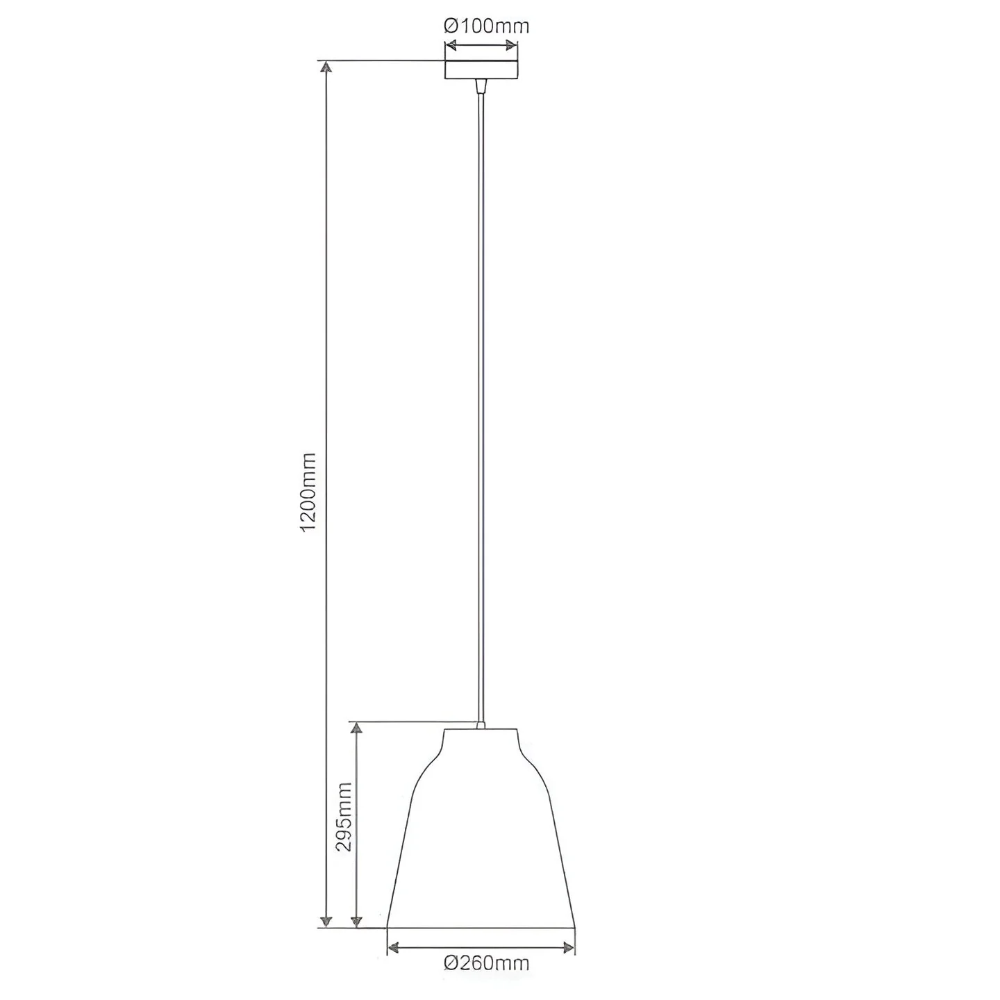 Domus ZOEY-260 Zoey 260MM E27 240V Metal Pendant Light - Image 7