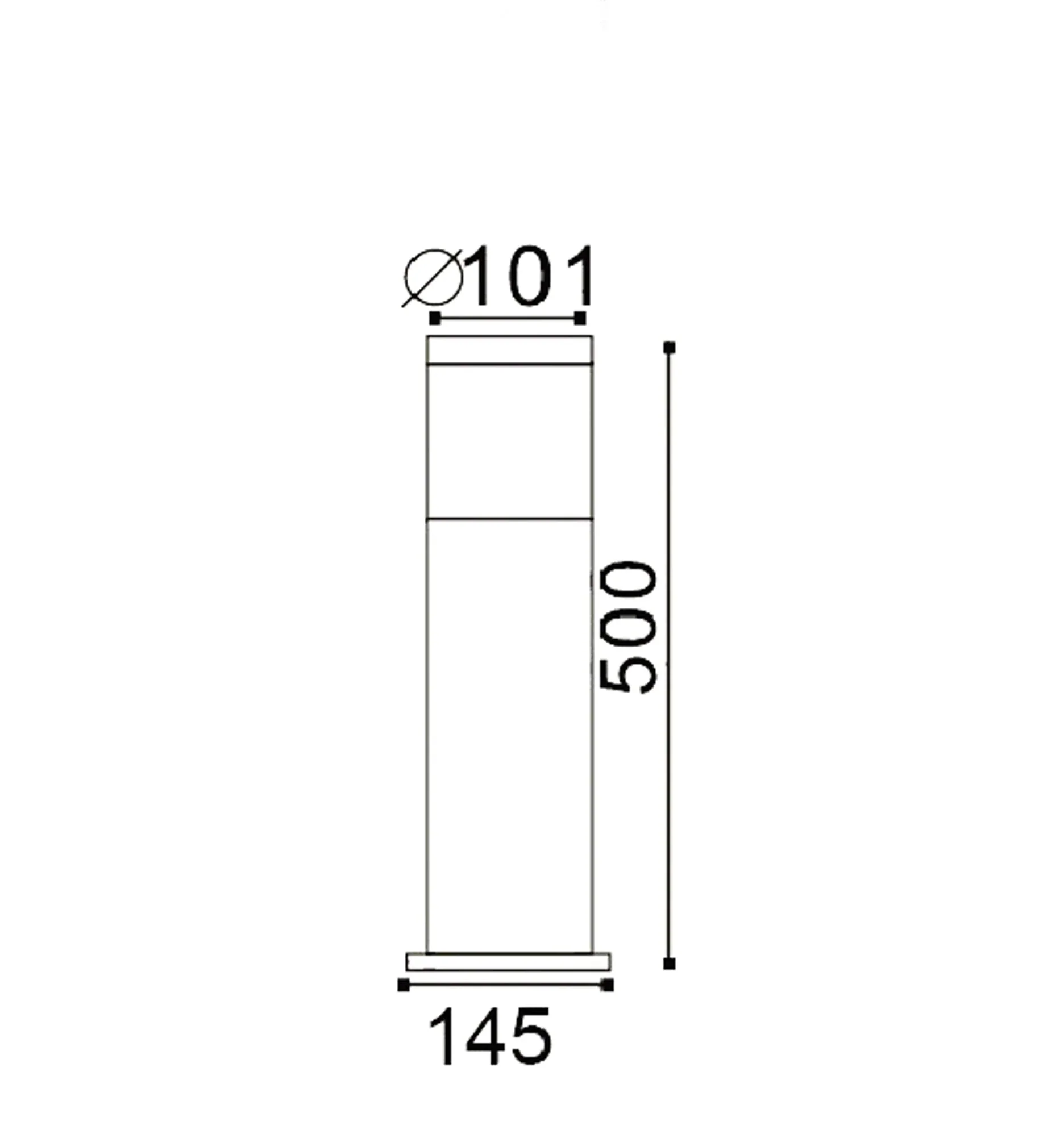 ELANORA: E27 Surface Mounted Stainless Steel Bollard Lights IP44 - Image 3