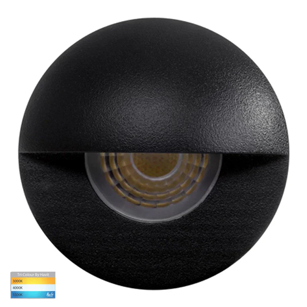 Elite Mini LED Step Light with Eyelid CCT 5w in Black/Silver Havit Lighting - HV2884T - Image 2
