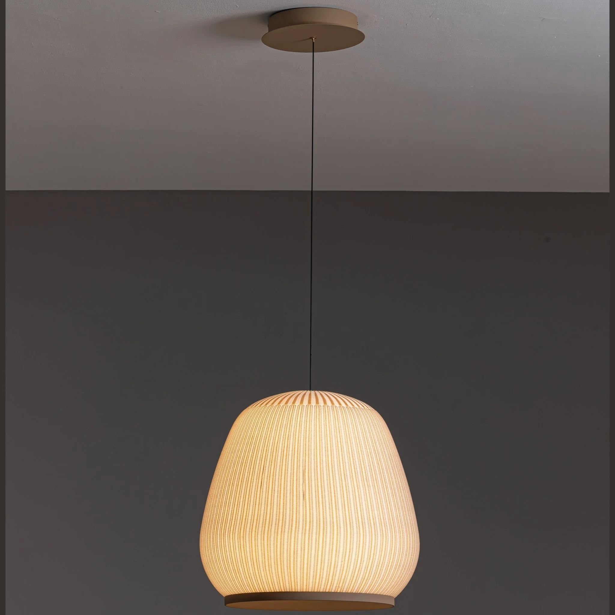 Emmeline Hand Knit Pendant Light Sand Yellow - Image 2