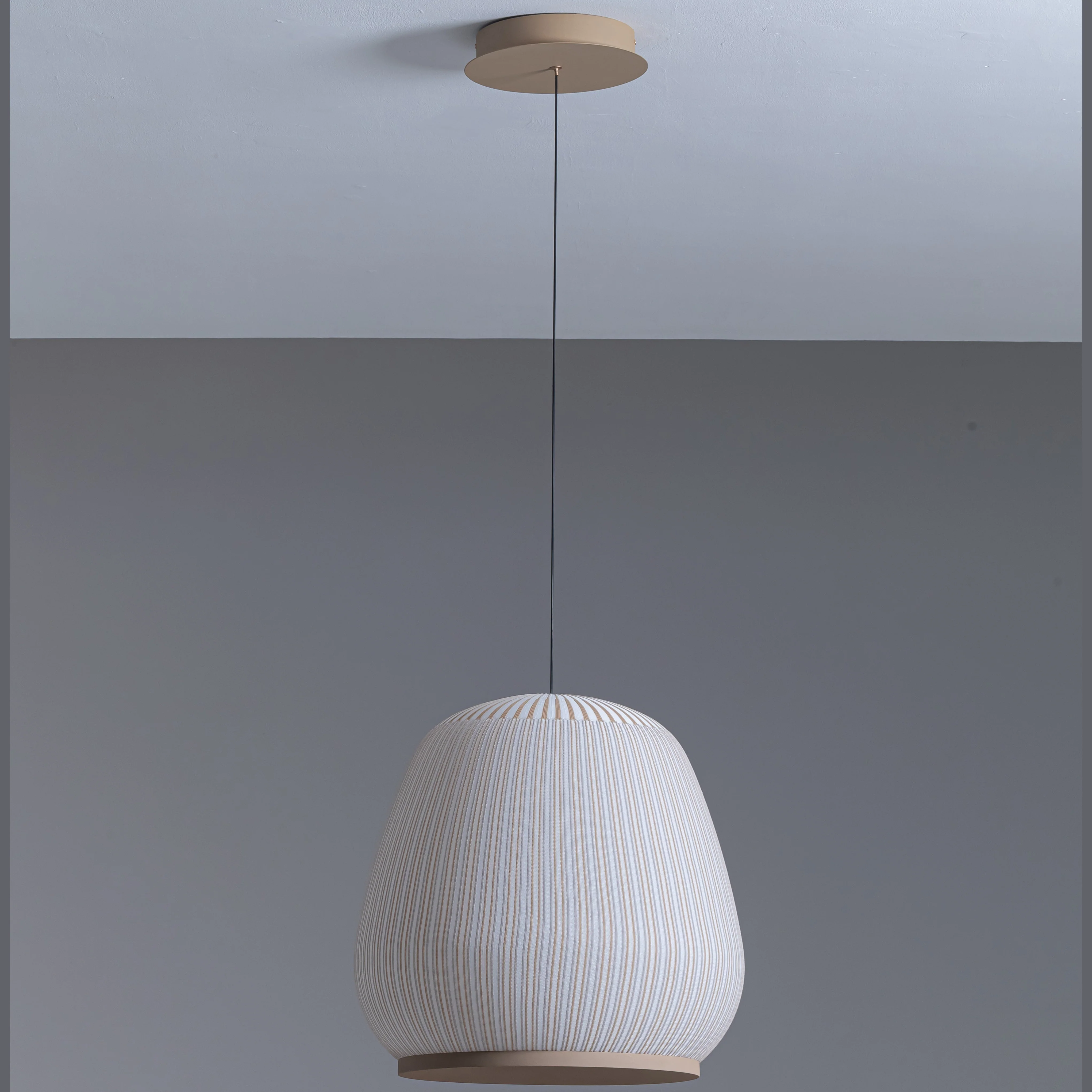 Emmeline Hand Knit Pendant Light Sand Yellow - Image 4
