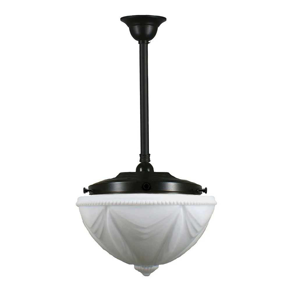 EMPIRE 14" 1 Light ROD Pendant Light - Black/Chrome/Polished Brass