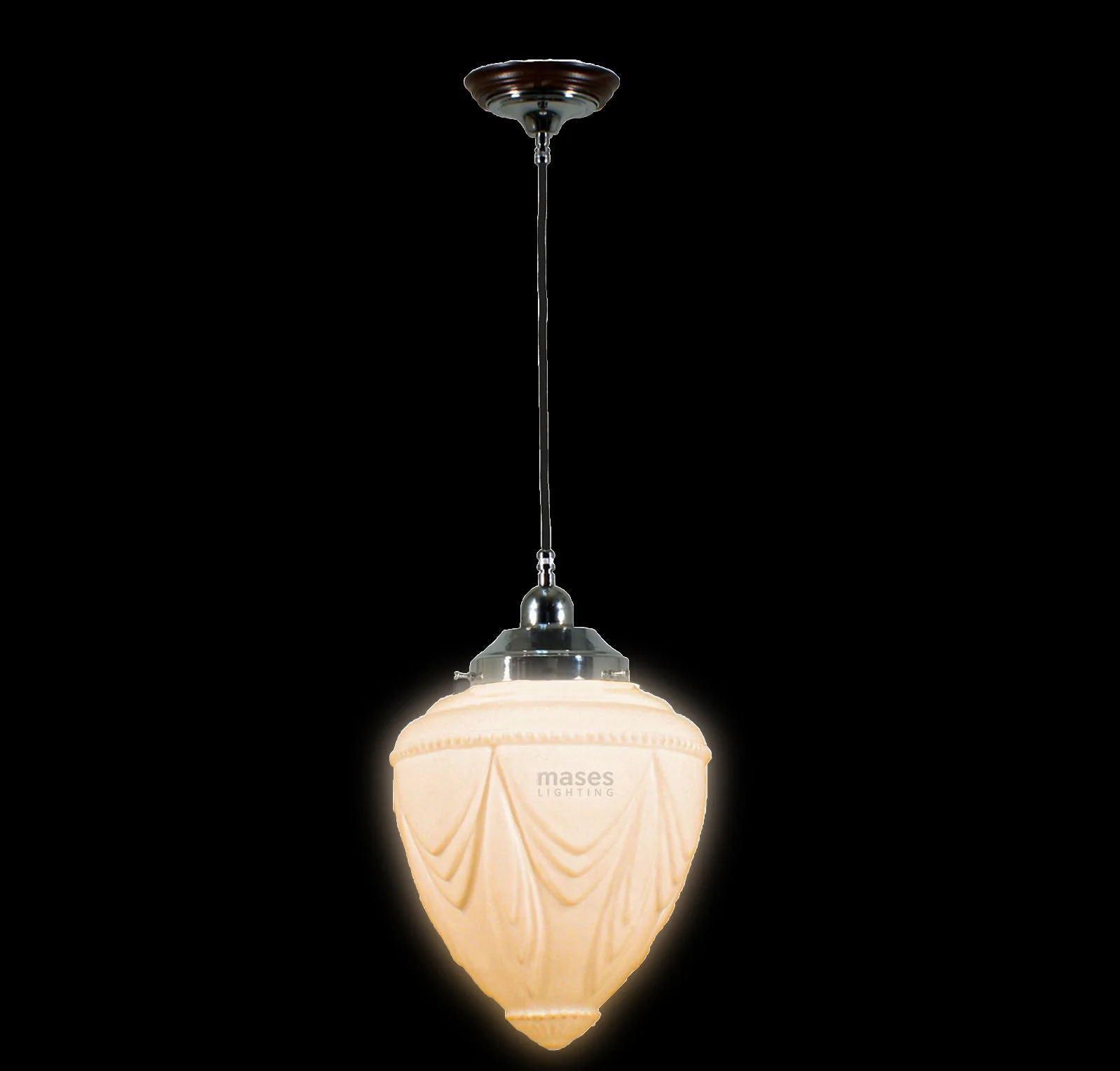EMPIRE 8" 1 Light Cord Pendant Light - Black/Chrome/Polished Brass - Image 4