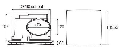 Fantech Rapid Response 250 - Ceiling Exhaust Fan with Grille IPX4 - Round or Square - Image 4