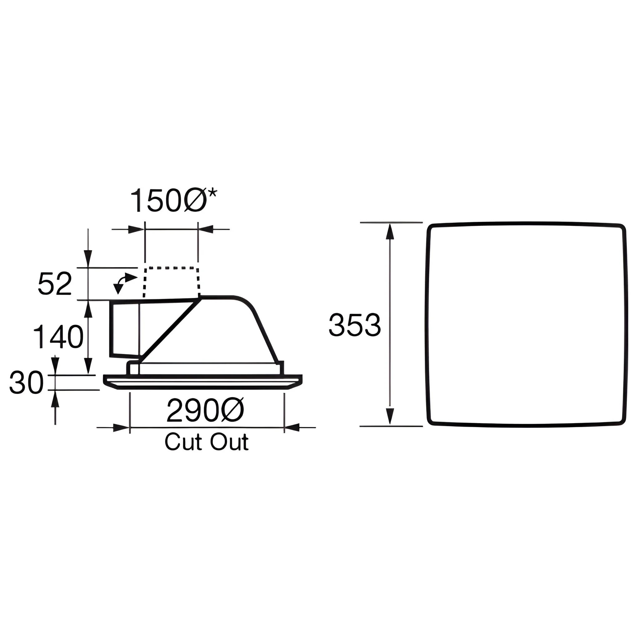 Fantech RAPID Response Ceiling Grille with Clip-in Spigot - Image 2
