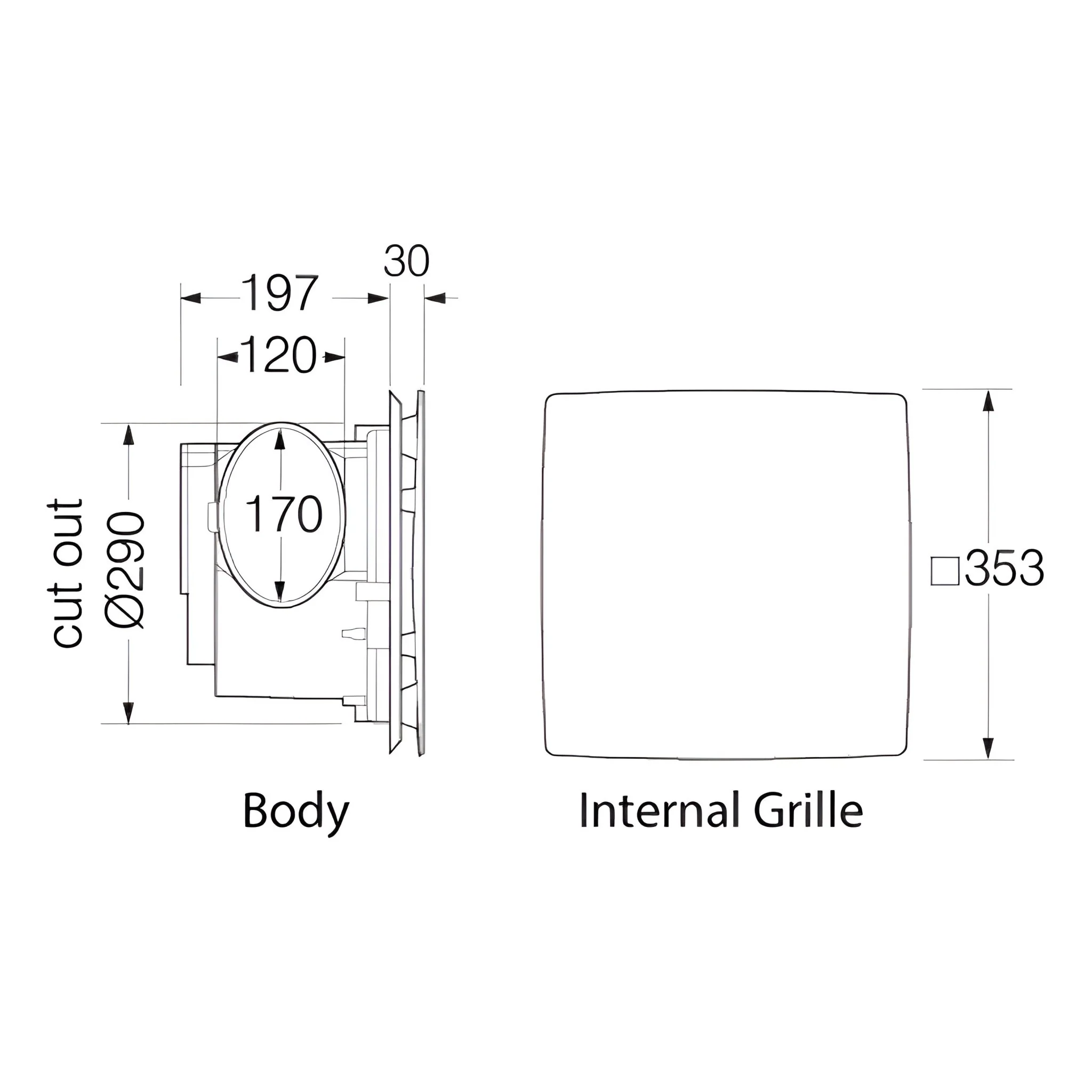 Fantech Rapid Response Fan Kit - Fan, 6m Duct and Grilles - Image 2