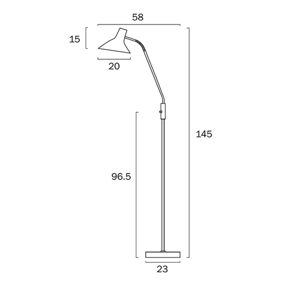 Farbon Floor Lamp 1Lt Black - Image 3