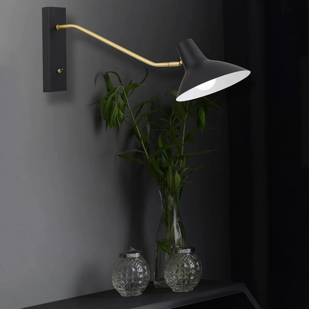 Farbon Long Indoor Wall Light in Black or White - Image 3