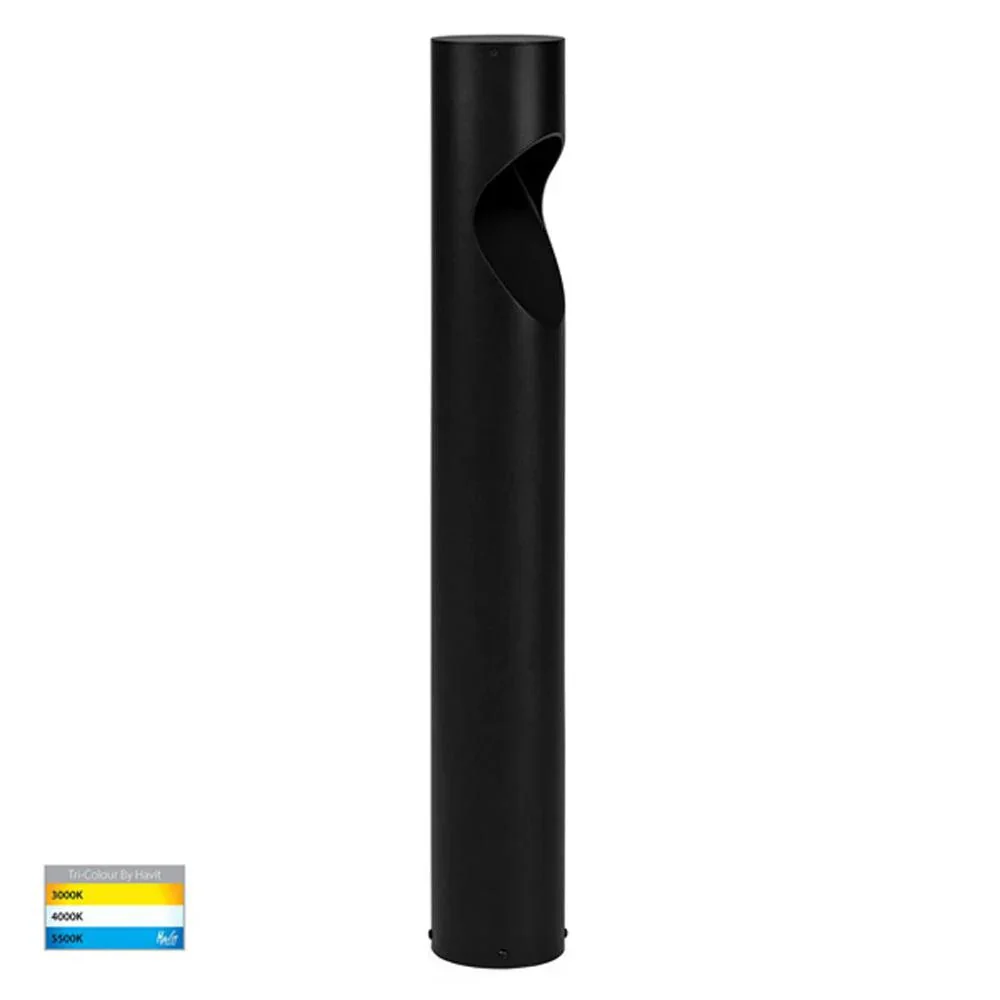 Fedor Round LED Bollard Light Large CCT in Aluminium Black Havit Lighting - HV1631T-BLK-RND - Image 3