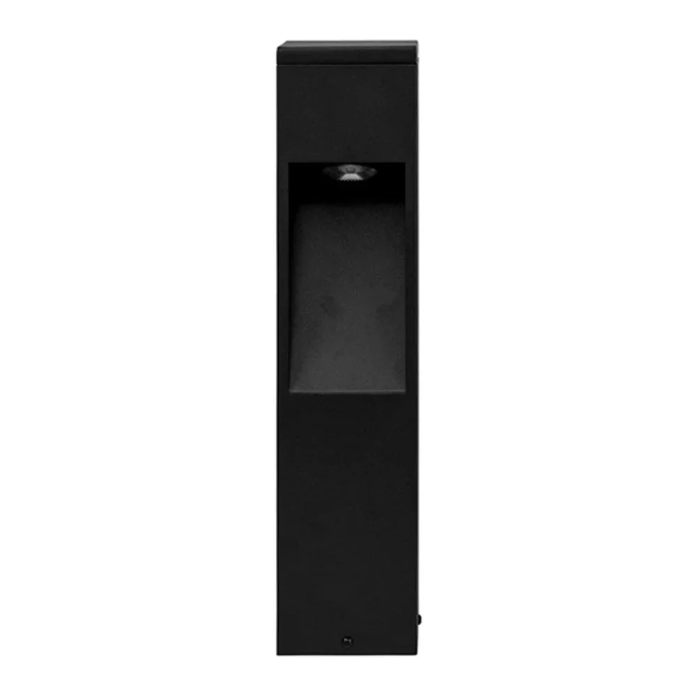 Fedor Square LED Bollard Light Small CCT in Aluminium Black Havit Lighting - HV1630T-BLK-SQ