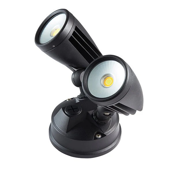 Fortress II Double Exterior LED Security Light 30w CCT in Black
