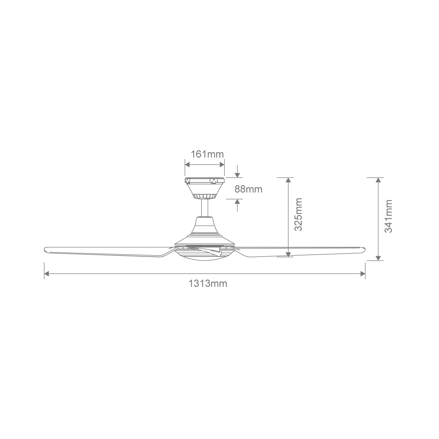 FRESCO 52" DC 4 Blade Ceiling Fan | White or Black | With Light or Without Light - Image 5