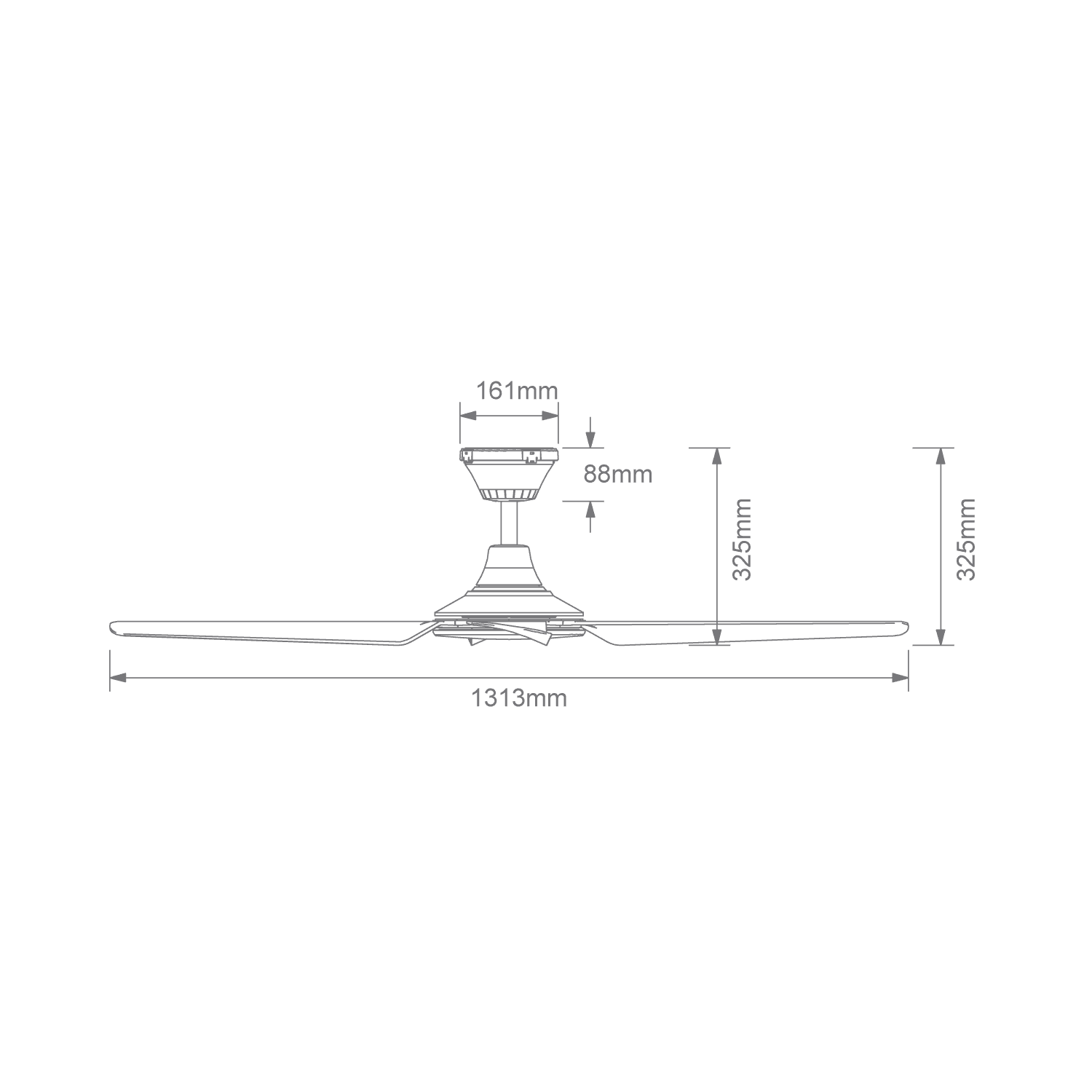 FRESCO 52" DC 4 Blade Ceiling Fan | White or Black | With Light or Without Light - Image 6