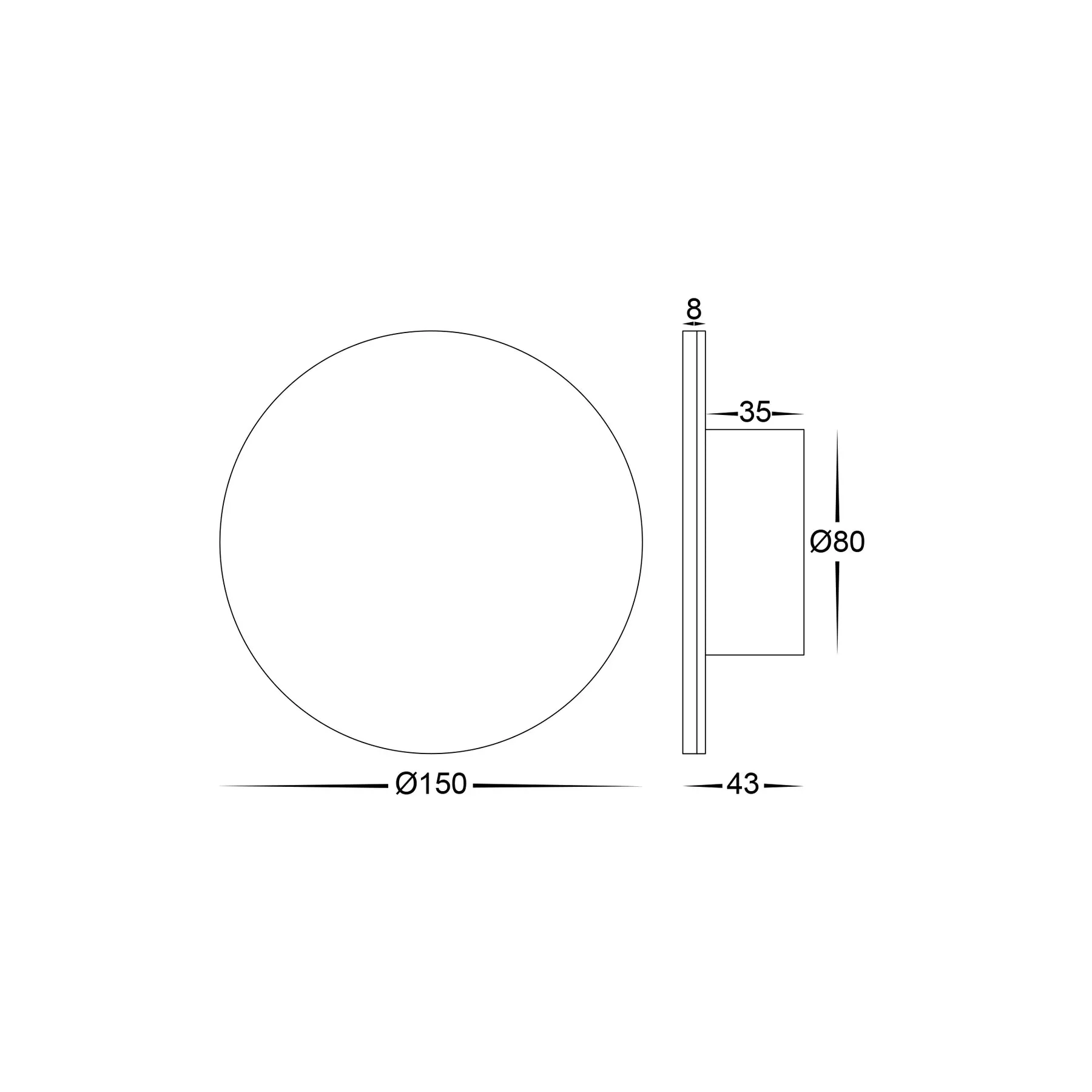 Halo LED Wall Light CCT 7w in Black or White Havit Lighting - HV3591T - Image 3