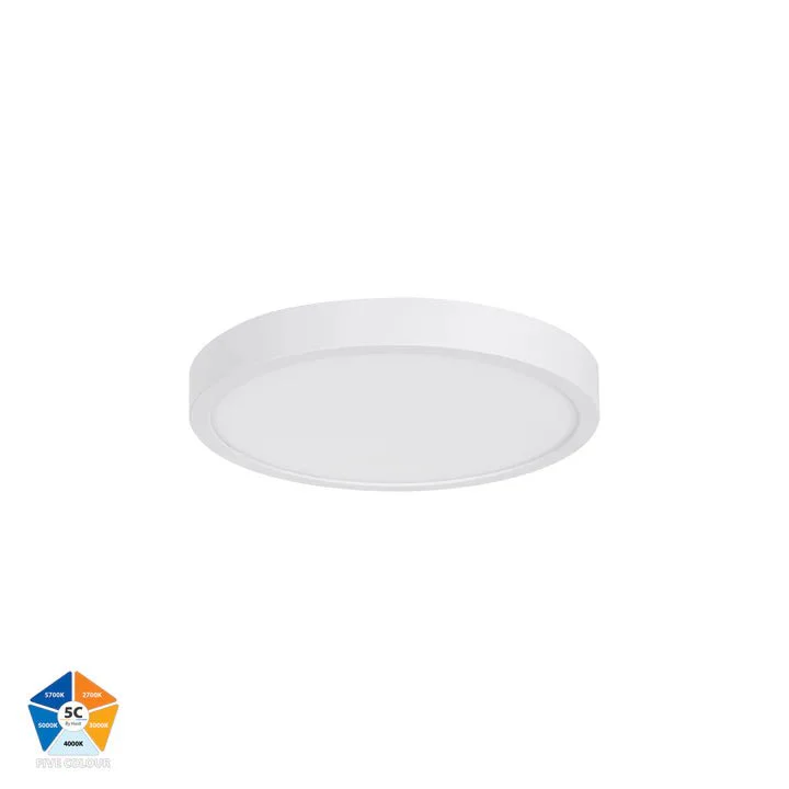 Havit Auster 18w LED Ceiling Mounted White Oyster Light - HV5863S-WHT