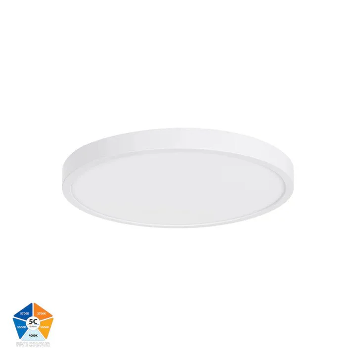 Havit Auster 24w LED Ceiling Mounted White Oyster Light - HV5864S-WHT
