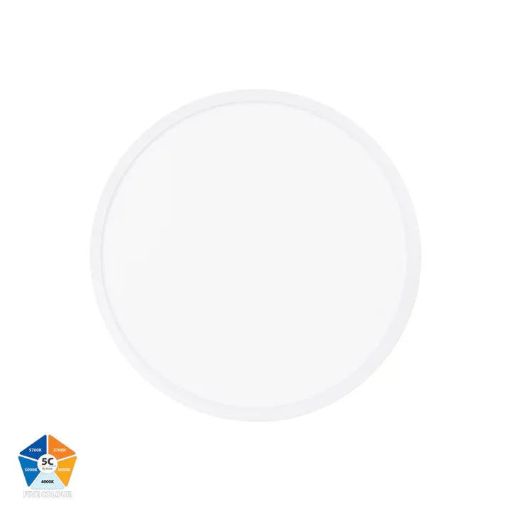 Havit Auster 24w LED Ceiling Mounted White Oyster Light - HV5864S-WHT - Image 3