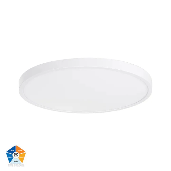 Havit Auster 36w LED Ceiling Mounted White Oyster Light - HV5865S-WHT