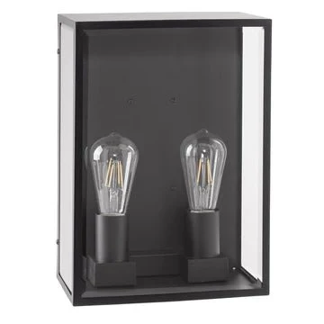 Havit Bayside 2 Light 316 Stainless Steel Black External Wall Light HV36592W-BLK