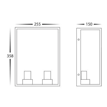 Havit Bayside 2 Light 316 Stainless Steel External Wall Light HV36592W-SS316 - Image 2