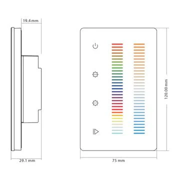Havit HV9101-2834-5C - RGBCW LED Strip Touch Panel Controller - Image 2