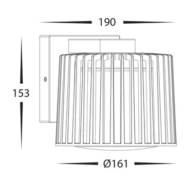 Havit Lumo Aluminium Wall Light Black HV3694W-BLK - Image 2
