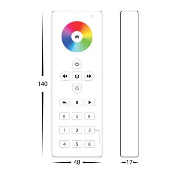 Havit Multi Colour RGBC or RGBW 6 Zone LED Strip Controller - HV9102-2819RGBW - Image 2