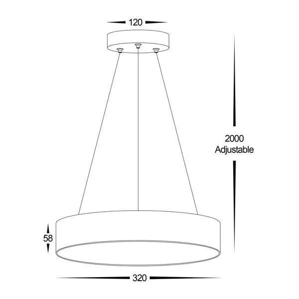 Havit Nella LED Pendant Light CCT 30w in Black or White - Image 4