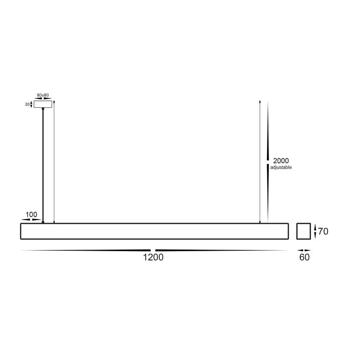 Havit Proline 6070 Black or White LED Pendant - Image 3