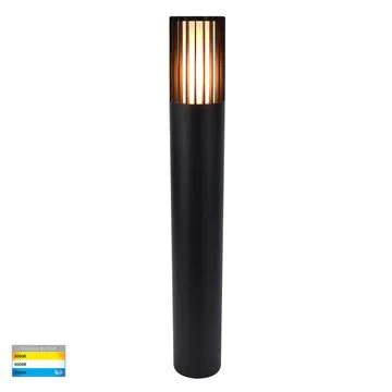 Havit Tenac Aluminium Black Tri Colour LED Bollard Light HV1693T-BLK-240V