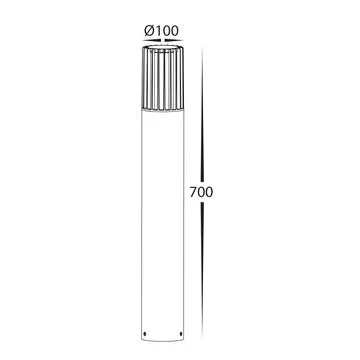 Havit Tenac Aluminium Black Tri Colour LED Bollard Light HV1693T-BLK-240V - Image 2
