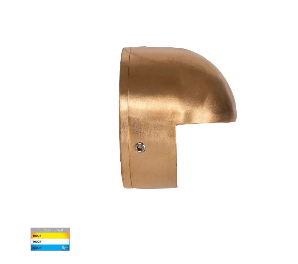 Havit Veko 2W Solid Brass Step Lights with Eyelid - HV2927T-BR-12V - Image 2