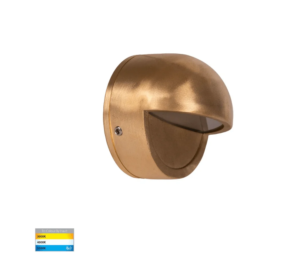 Havit Veko 2W Solid Brass Step Lights with Eyelid - HV2927T-BR-12V - Image 3