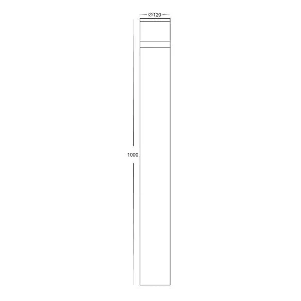 Highlite LED Bollard Light CCT Black Round in Small/Large Havit Lighting - HV1625T, HV1626T - Image 4