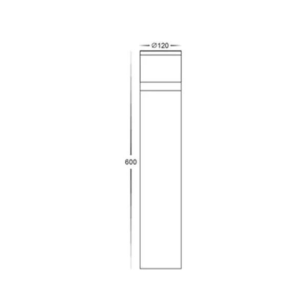 Highlite LED Bollard Light CCT Black Round in Small/Large Havit Lighting - HV1625T, HV1626T - Image 5