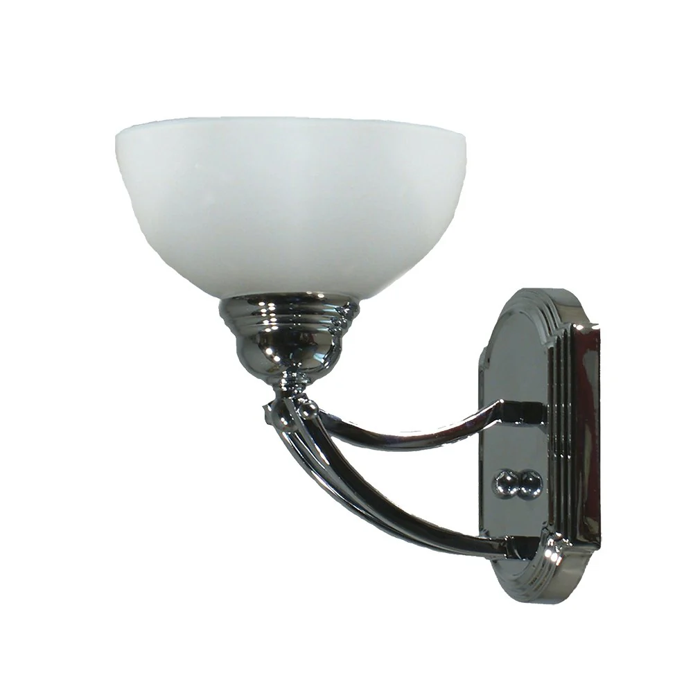 HOUSTON 1 Light Chrome or Bronze  with opal matt glassware Wall Bracket Light