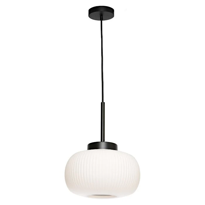 Hutton 1 Light Pendant Black or Gold