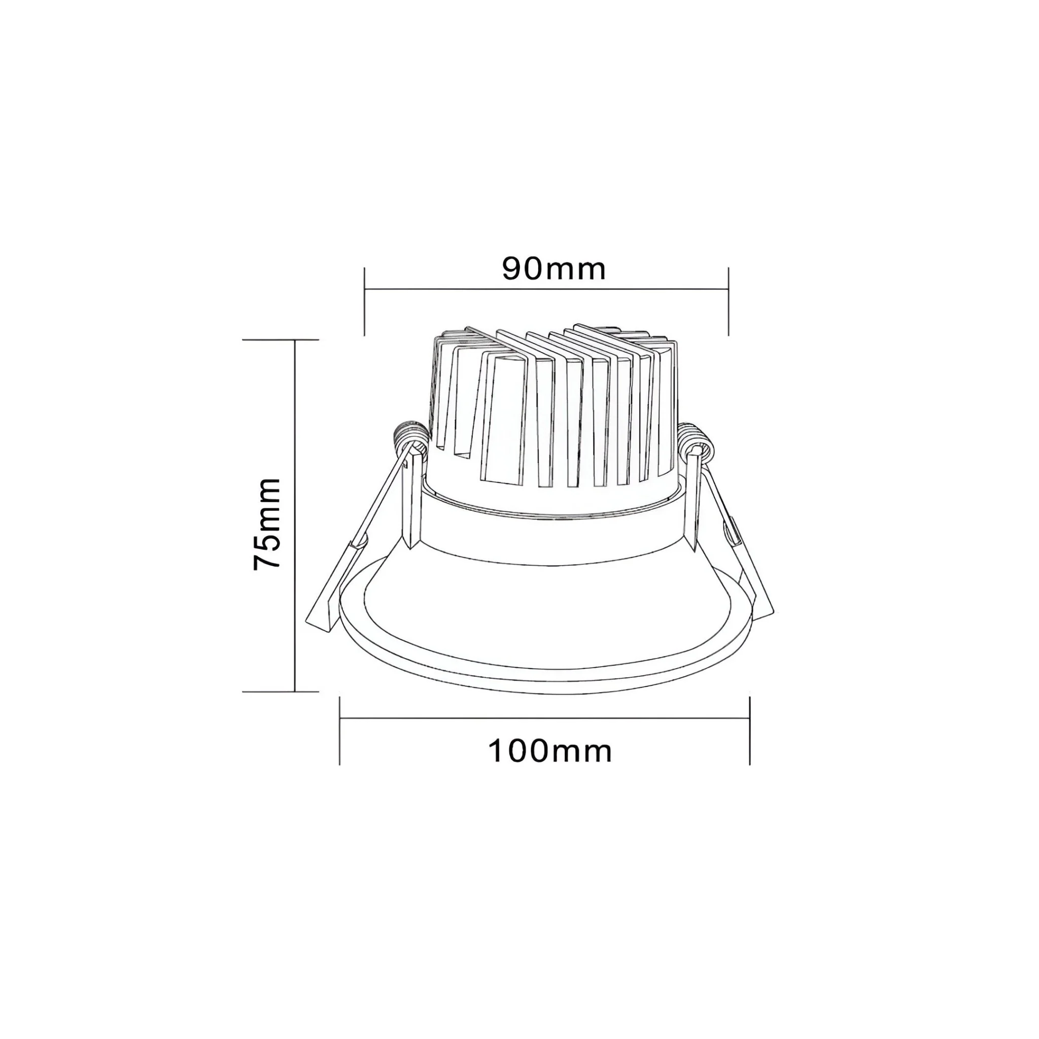 INFINITE 220 12W Trimless Aluminium LED Downlight 90mm cut out | Lighting Creations - Image 5